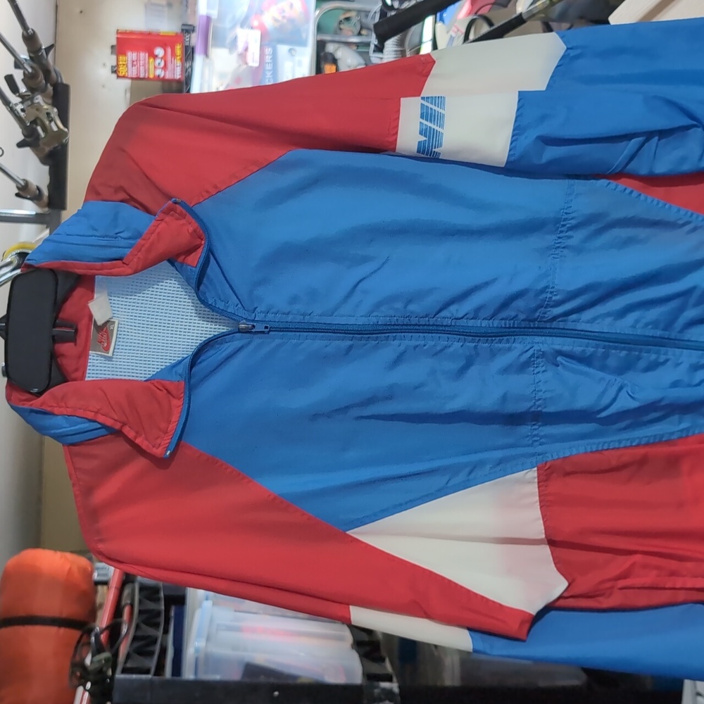Vintage Nike tracksuit windbreaker XL red white blue 1980s style